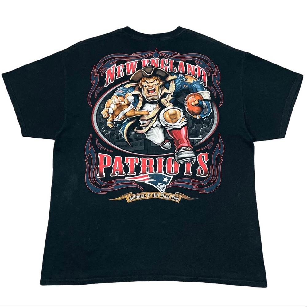 Vintage NEW ENGLAND PATRIOTS T-Shirt Majestic early 00s y2k Mullet sz XL